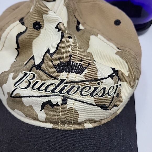 Budweiser Dale Earnhardt Jr Camouflage Strapback Hat Adjustable Brown - Picture 7 of 9